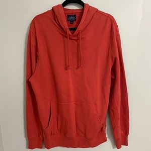 Like new J Crew Cotton men’s burnt orange fleece hoodie